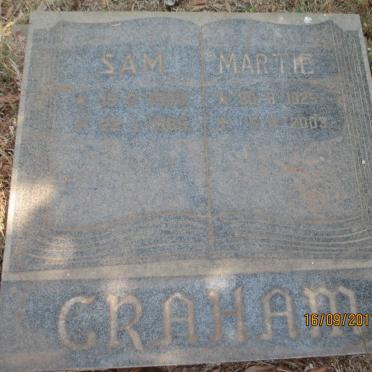 GRAHAM Sam 1926-1985 &amp; Martie 1925-2003