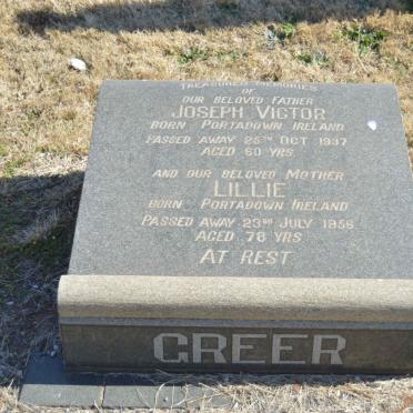 GREER Joseph Victor -1937 &amp; Lillie -1958 :: McDONALD George -1920