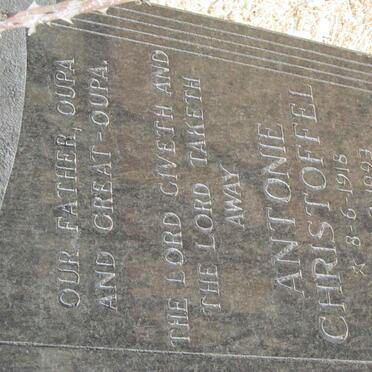 GROBLER Antonie Christoffel 1918-1993 &amp; Eunice Irene Izetta 1922-1987