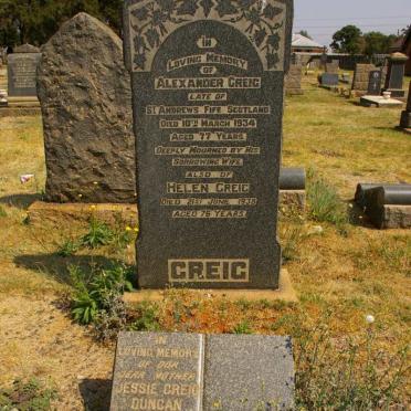GREIG Alexander -1934 &amp; Helen -1938 :: DUNCAN Jessie nee GREIG -1942