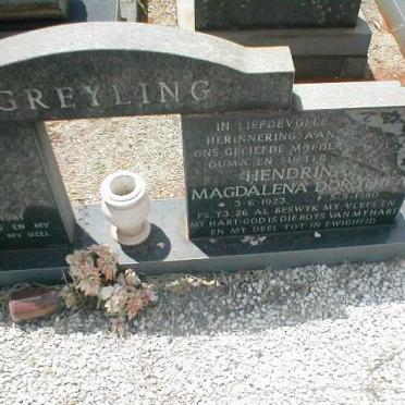 GREYLING Hendrina Magdalena Dorothea 1923-1980