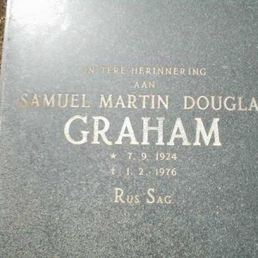 GRAHAM Samuel Martin Douglas 1924-1976