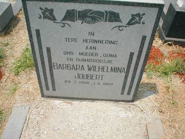 JOUBERT Barbara Wilhelmina 1906-1984