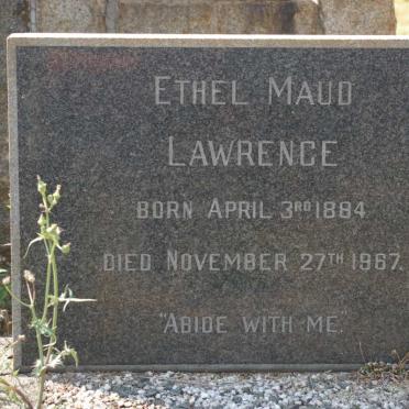 LAWRENCE  Ethel Maud 1884-1967