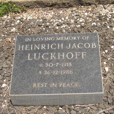 LUCKHOFF Heinrich Jacob 1915-1986