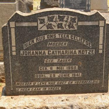 KOTZE Johanna Catharina nee SAUER 1865-1941