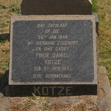 KOTZE Philip Daniel 1897-1949