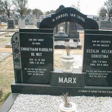 MARX Christiaan Rudolf 1916-1975 &amp; Cecelia Helena Christina 1913-1964