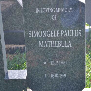 MATHEBULA Simongele Paulus 1946-1999