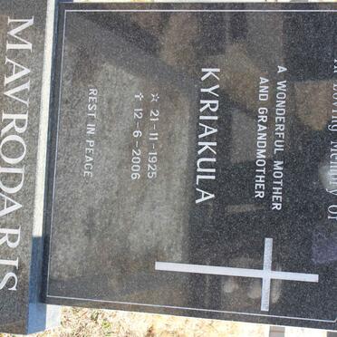 MAVRODARIS Kyriakula 1925-2006