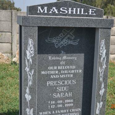 MASHILE Prescious Sidu Sarah 1966-1999