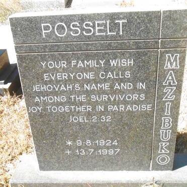 MAZIBUKO Posselt 1924-1997