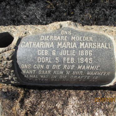 MARSHALL Catharina Maria 1886-1945