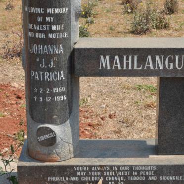 MAHLANGU Johanna Patricia 1950-1995