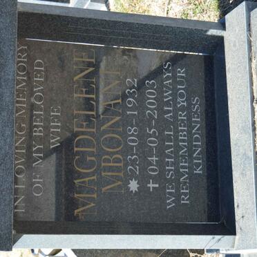 MBONANI Magdelene 1932-2003