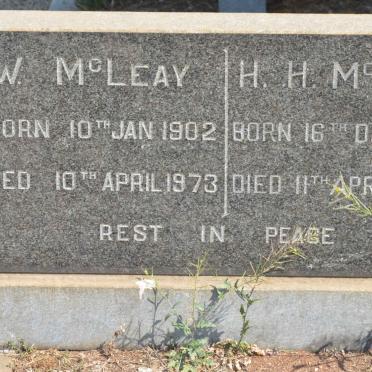 McLEAY W. 1902-1973 &amp; H.H. 1904-1982