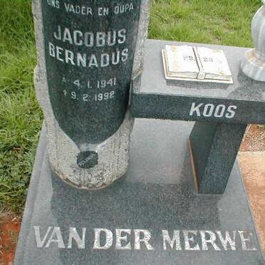 MERWE Jacobus Bernadus, van der 1941-1992