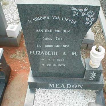 MEADON Elizabeth A.M. 1885-1979