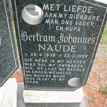NAUDÉ Bertram Johannes 1936-1992