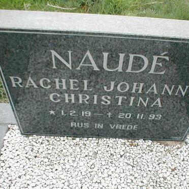 NAUDÉ Rachel Johanna Christina 1919- 1993