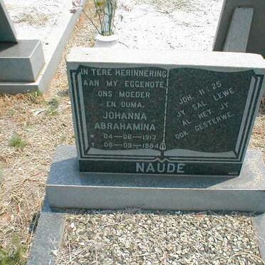 NAUDÉ Johanna Abrahamina 1913-1984