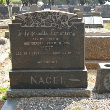NAGEL Gert 1998-1969 &amp; Anna Sophia V.D. WALT 1998-1957