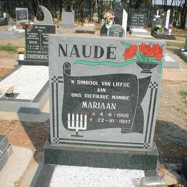 NAUDÉ Mariaan 1966-1997