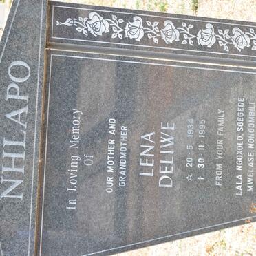 NHLAPO Lena Deliwe 1934-1995