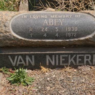 NIEKERK Abey, van 1930-1972