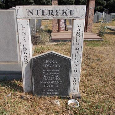 NTEREKE Leuka Edward 1908-1997 &amp; Mampho Mokopano Evodia 1927-2006