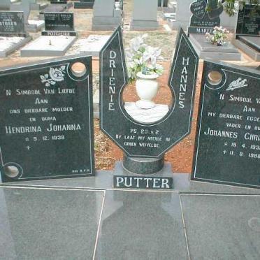PUTTER Johannes Christoffel 1932-1988 &amp; Hendrina Johanna 1938-