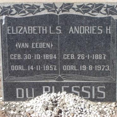 PLESSIS Andries H., du 1887-1973 &amp; Elizabeth L.S. VAN EEDEN 1894-1957