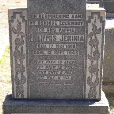 PLESSIS Philippus Jerimia, du 1910-1945