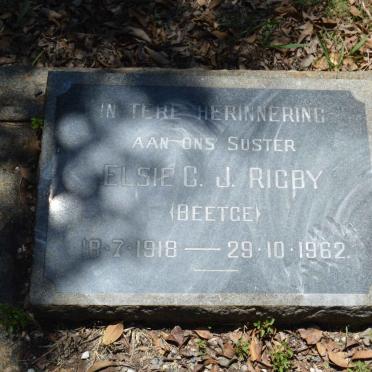 RIGBY Elsie G.J. nee BEETGE 1918-1962