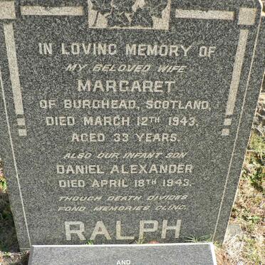 RALPH Daniel -1979 &amp; Margaret -1943 :: RALPH Daniel Alexander -1943