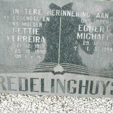 REDELINGHUYS Egbert Michael 1921-1994 &amp; Lettie Ferreira 1917-1992