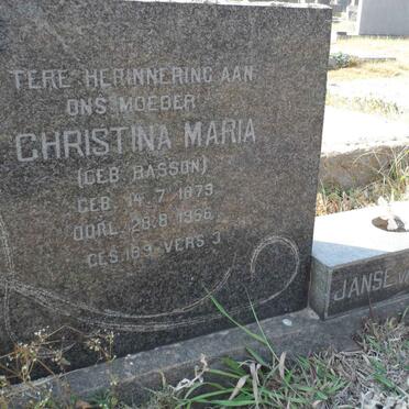 RENSBURG Christina Maria, Janse van nee BASSON 1879-1956