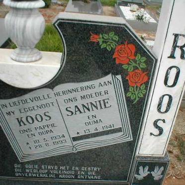 ROOS Koos 1934-1993 &amp; Sannie 1941-