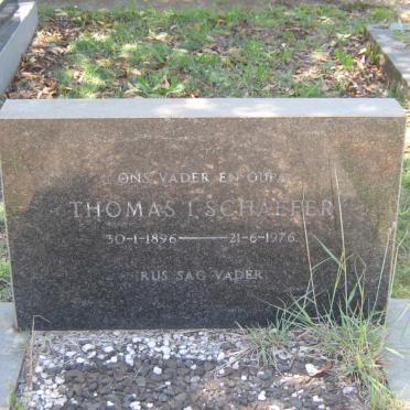 SCHAEFER Thomas I. 1896-1976