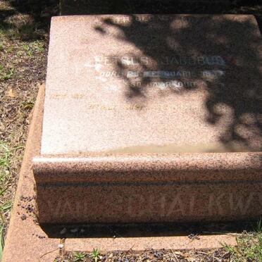 SCHALKWYK Petrus Jacobus, van -1957