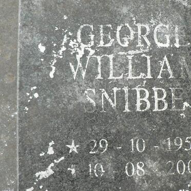 SNIBBE Marthinus Johannes 1909-1982 &amp; Anna Maria 1913-2002 : SNIBBE George William 1951-2007