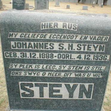 STEYN Johannes S. H. 1888-1936