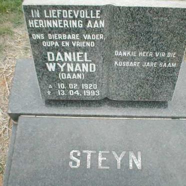 STEYN Daniel Wynand 1920-1993