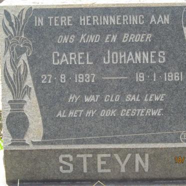 STEYN Carel Johannes 1937-1961