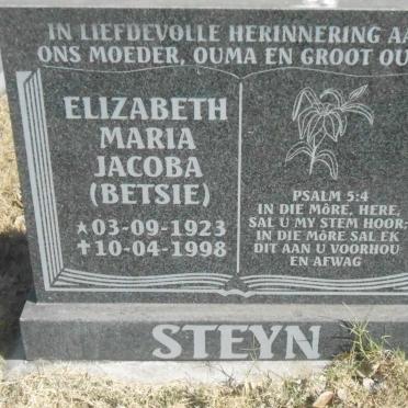 STEYN Elizabeth Maria Jacoba 1923-1998