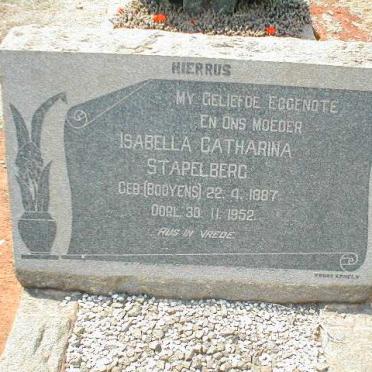 STAPELBERG Isabella Catharina nee BOOYENS 1887-1952