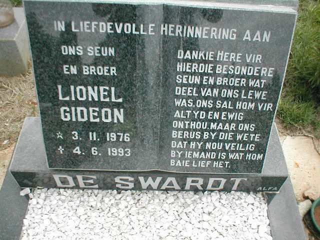 SWARDT Lionel Gideon, de 1976-1993