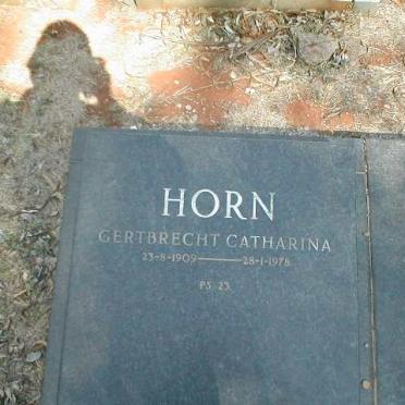 HORN Gertbrecht Catharina 1909-1978