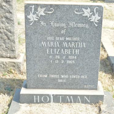 HOLTMAN Maria Martha Elizabeth 1894-1969