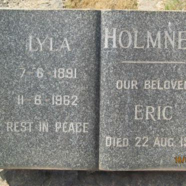 HOLMNER Lyla 1891-1962 :: HOLMNER Eric -1951